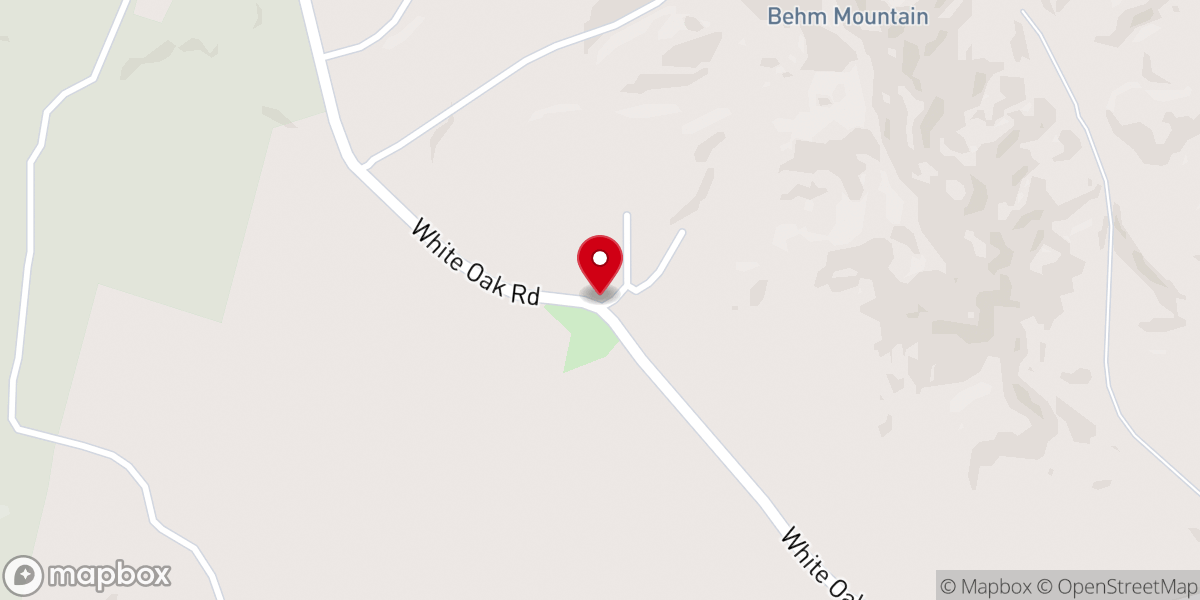 Map showing location of White Oak Church