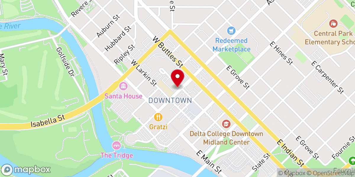 Map showing location of St. Brigid Catholic Church