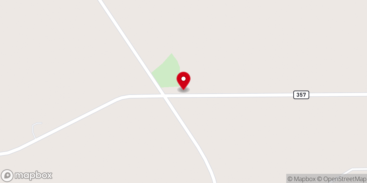 Map showing location of Calvary Baptist Church Nogalus Prairie