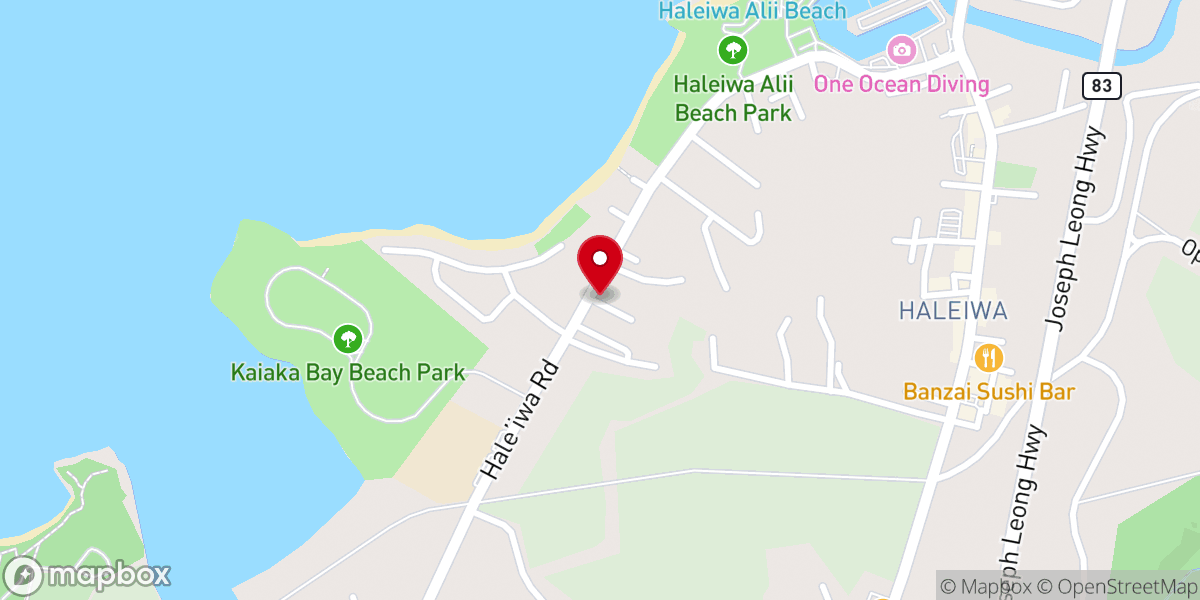 Map showing location of Kealii O Ka Malu Church