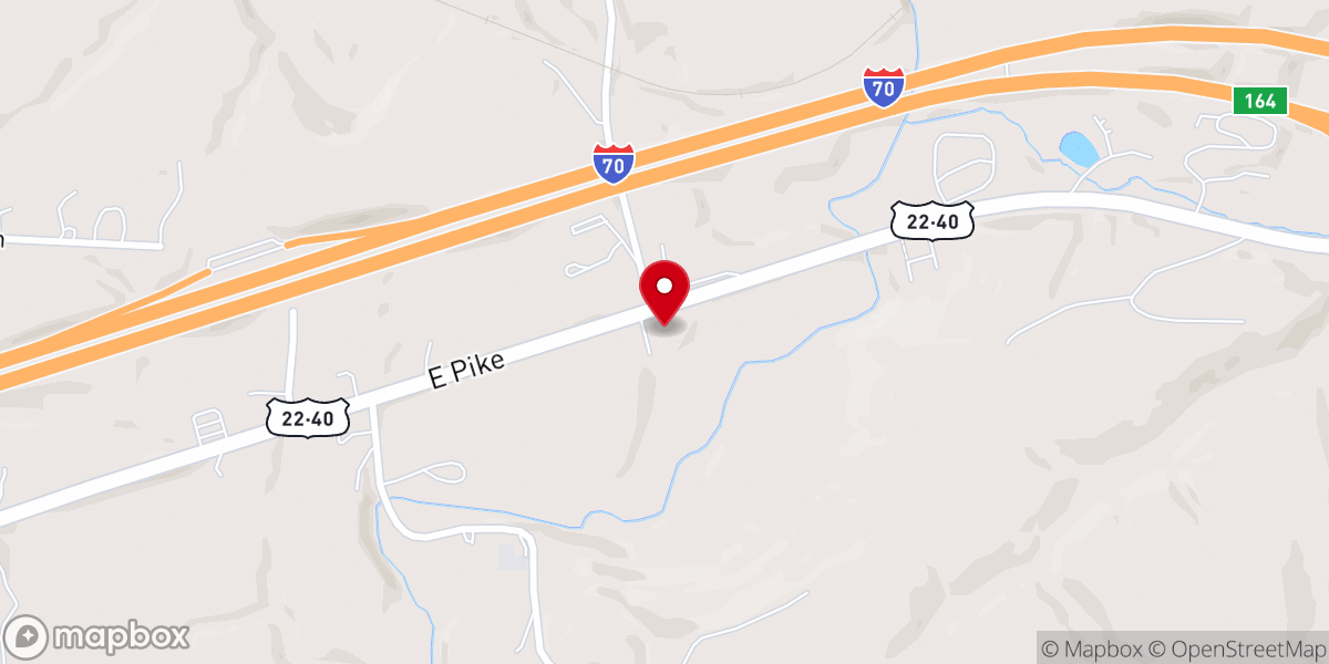 Map showing location of East Forty Church of Christ