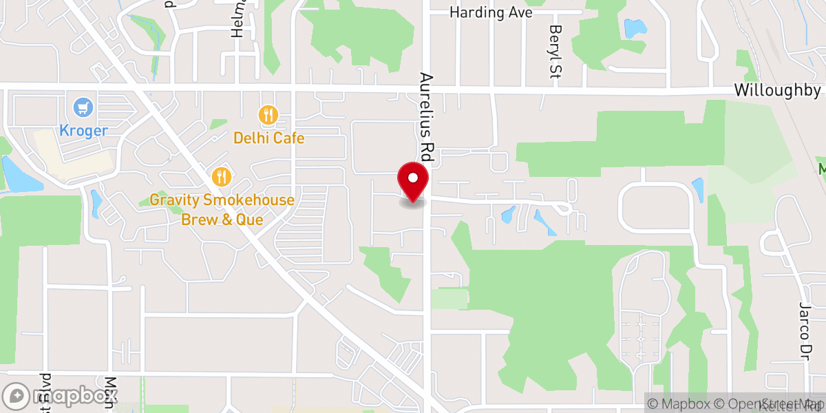 Map showing location of South Square Apartments