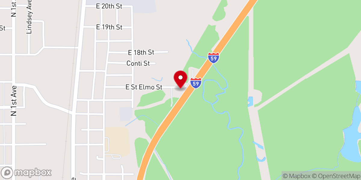 Map showing location of Keys Temple Church of God