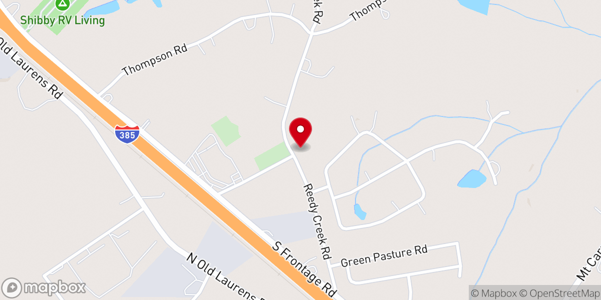 Map showing location of New Harmony Presbyterian Church