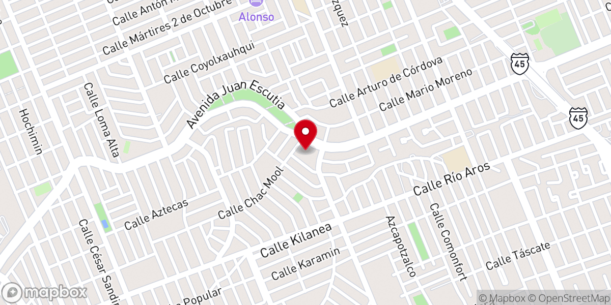 Map showing location of Centro de atencion multiple 17