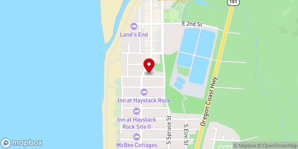 Map showing location of Cannon Beach Community Church