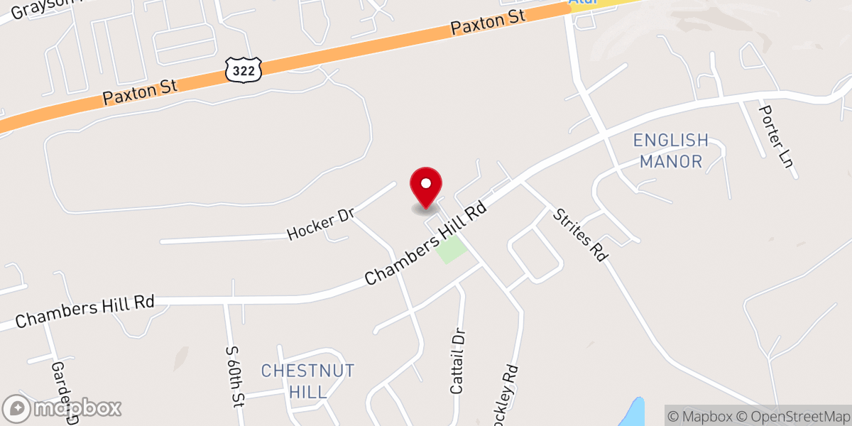 Map showing location of Chambers Hill United Methodist