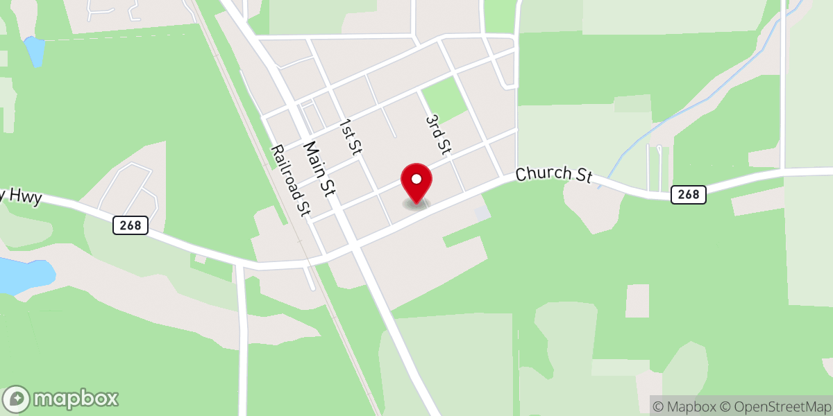 Map showing location of Gretna & Woodland Presbyterian