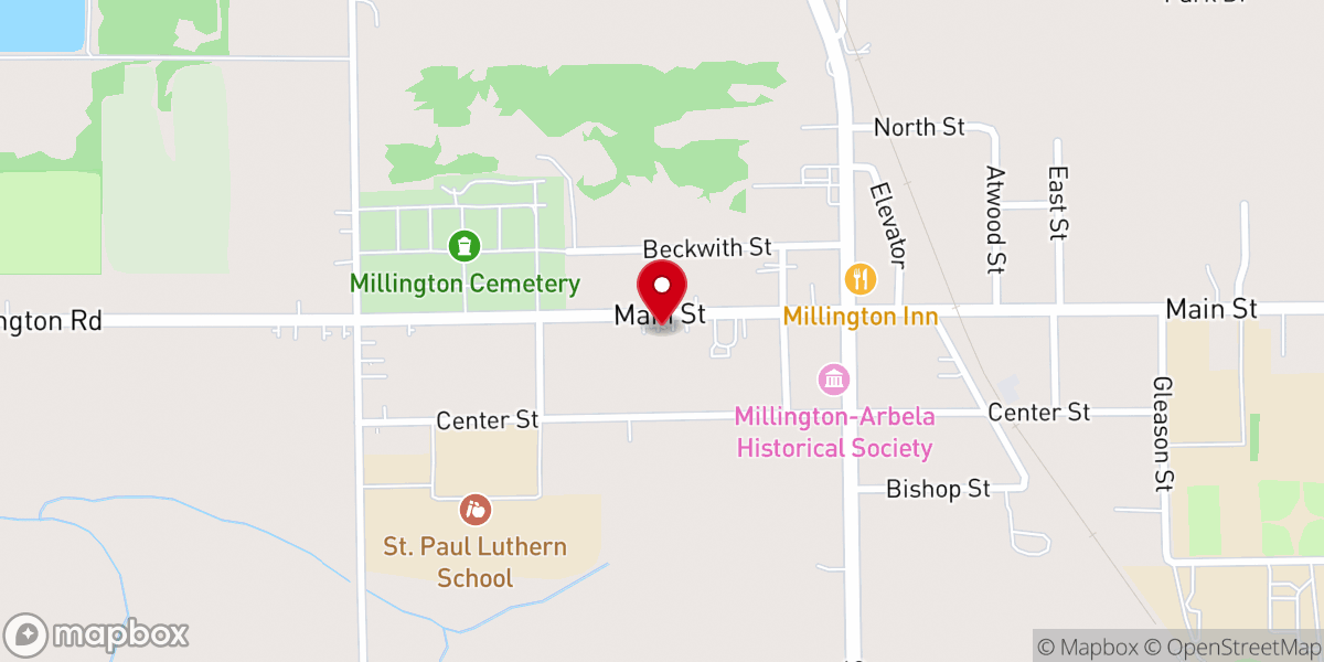 Map showing location of United Methodist Church Parsonage