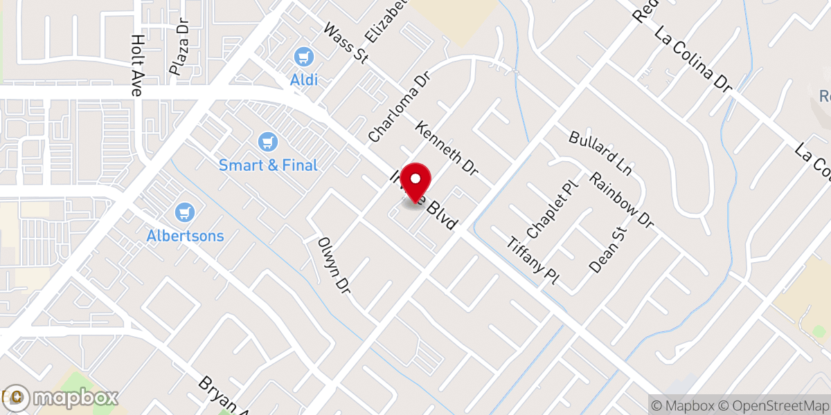 Map showing location of Hope Christian Church