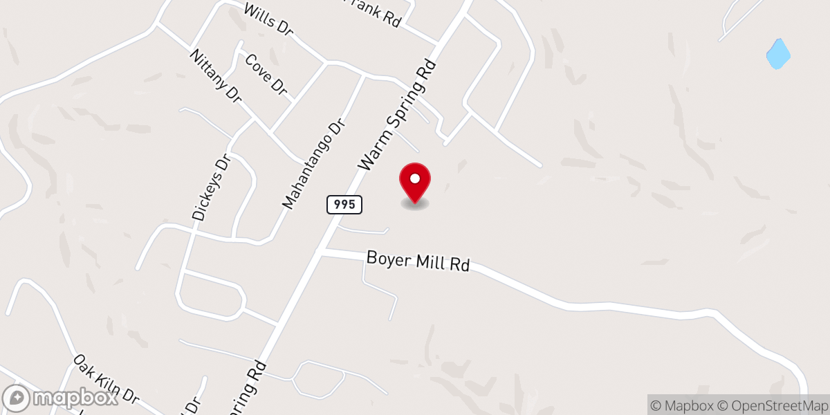 Map showing location of Chambersburg Seventh-day Adventist Church