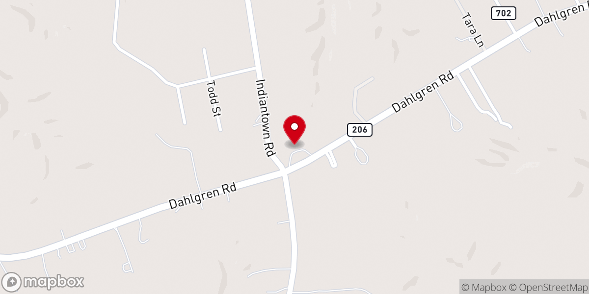 Map showing location of King George church of Christ