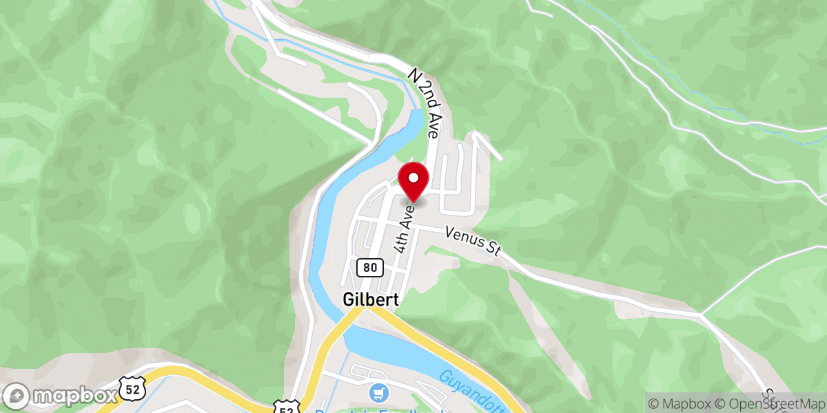 Map showing location of Gilbert Church
