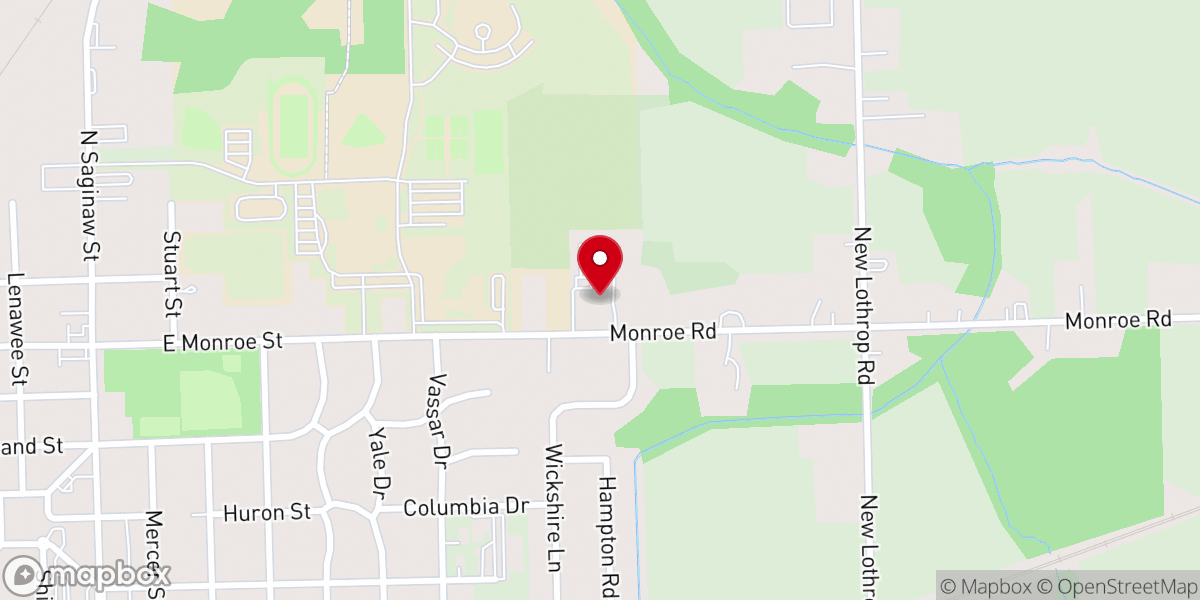 Map showing location of Durand Nazarene