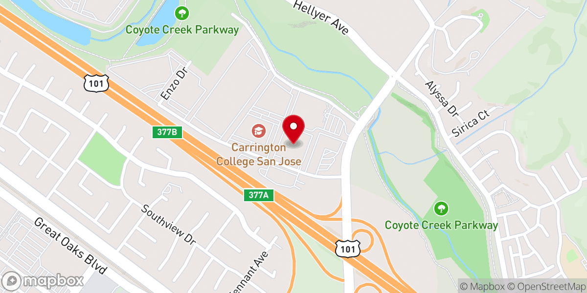 Map showing location of First Church San Jose