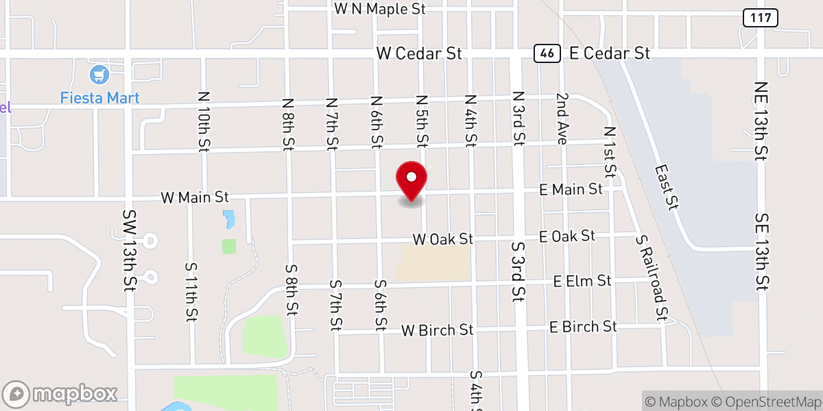 Map showing location of Faith In Action/Food Pantry