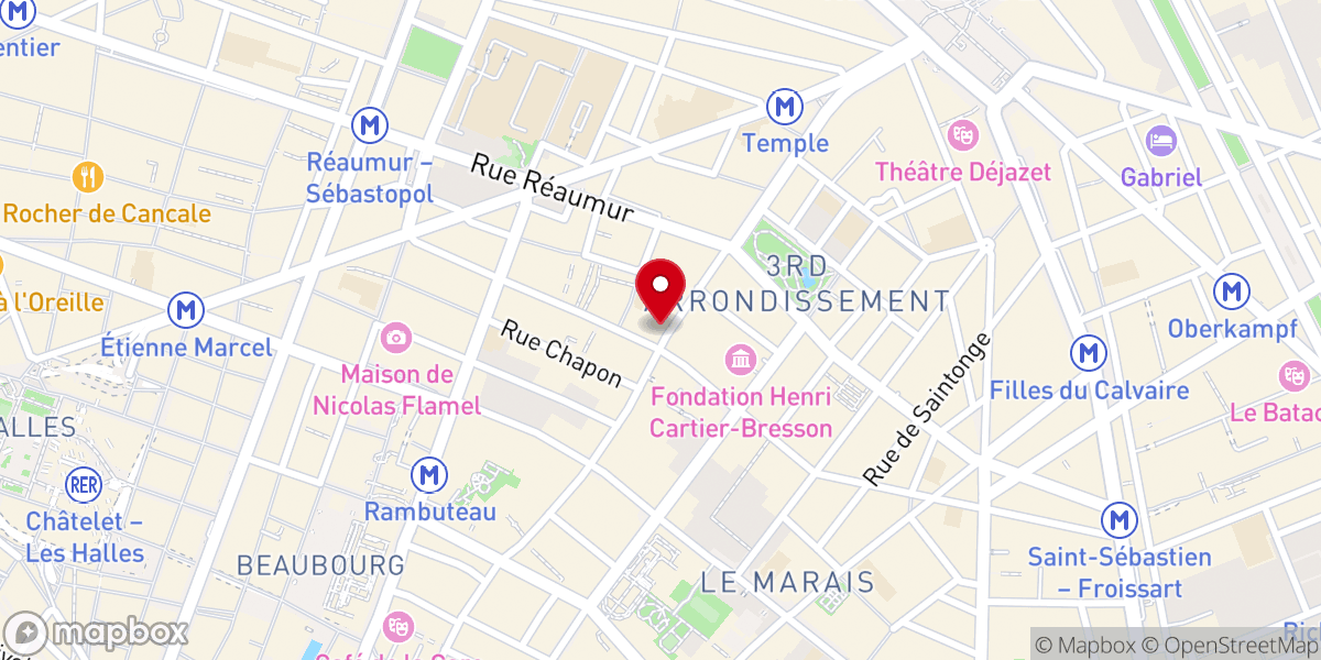 Map showing location of Temple Le Marais, l'un des meilleurs quartier de Paris
