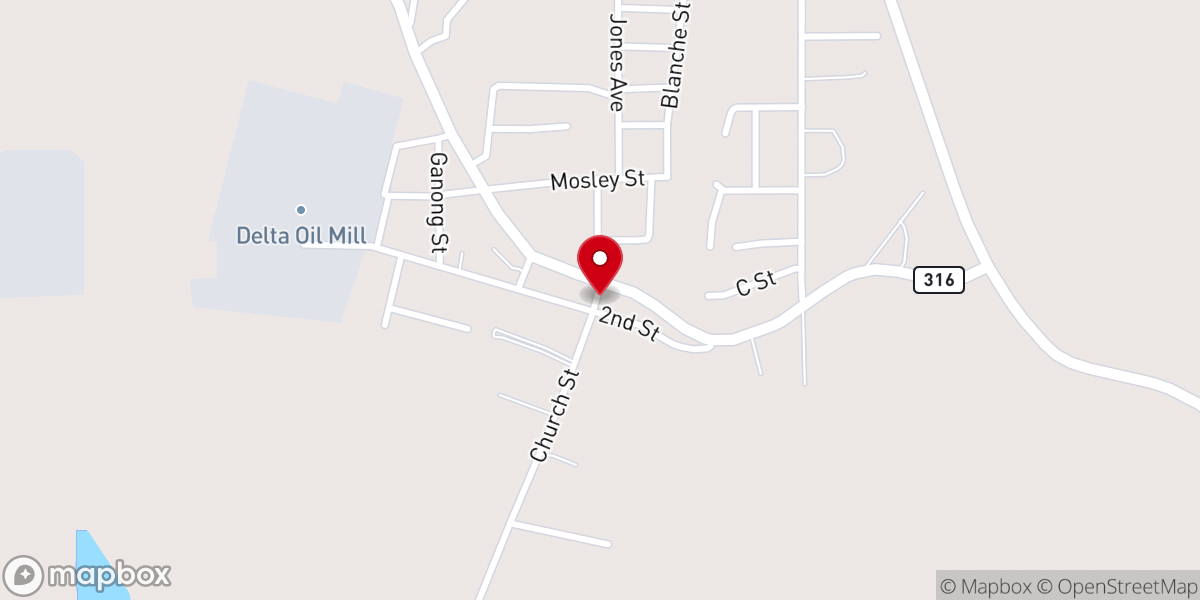 Map showing location of First John M. B. Church