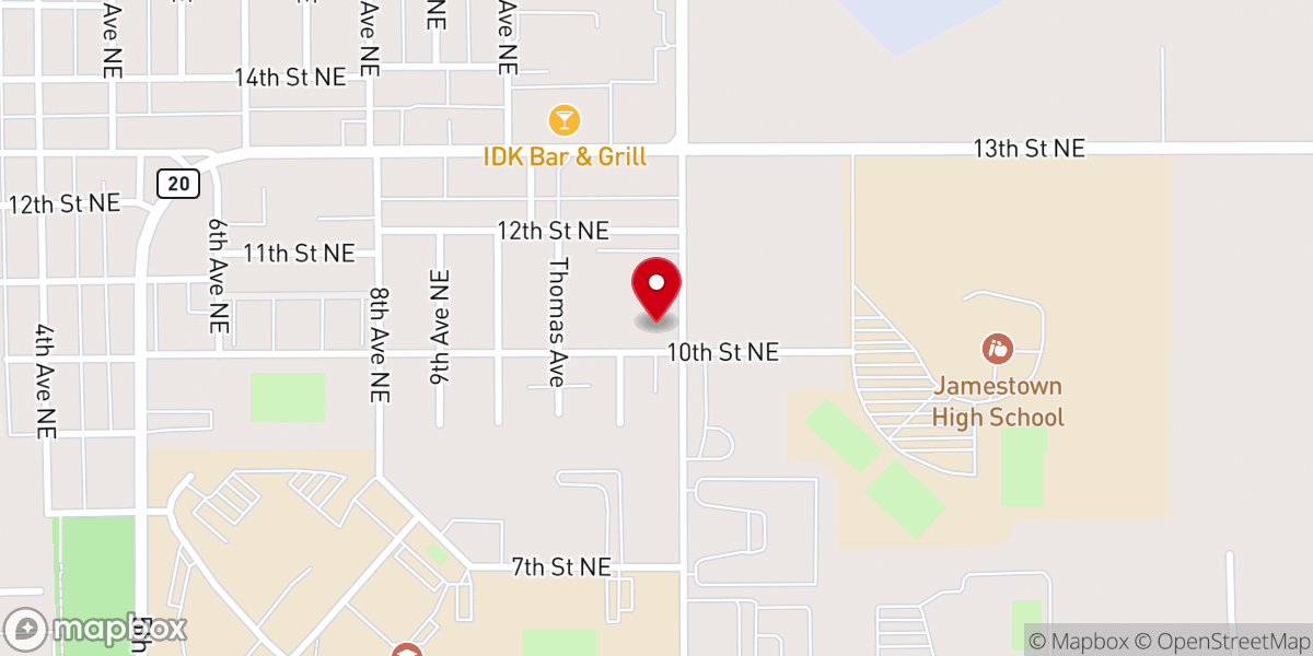 Map showing location of Atonement Lutheran Church