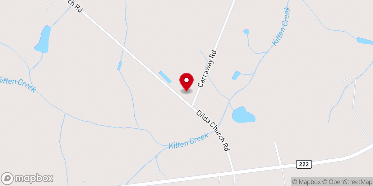 Map showing location of Dildas Grove Church