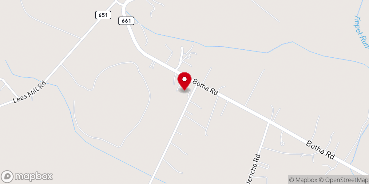 Map showing location of Litchfield Presbyterian Church