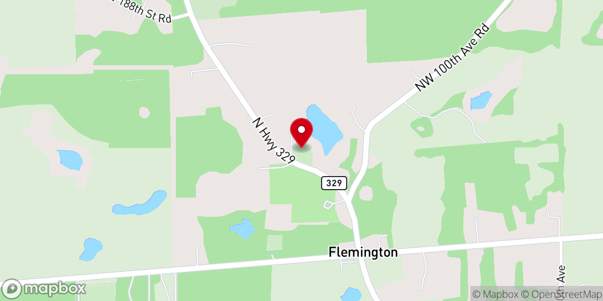 Map showing location of Flemington Baptist Church Cemetery