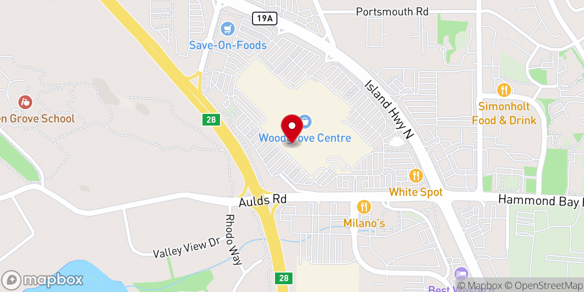 Map showing location of Landmark Cinemas Nanaimo