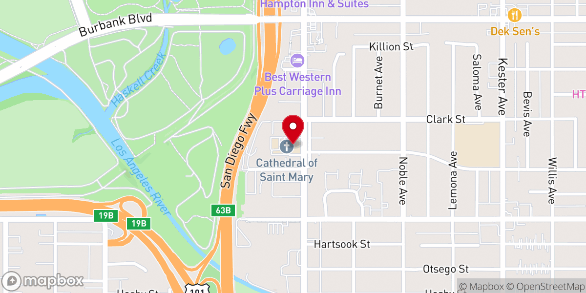 Map showing location of Proto-Cathedral of St. Mary Byzantine Catholic Church