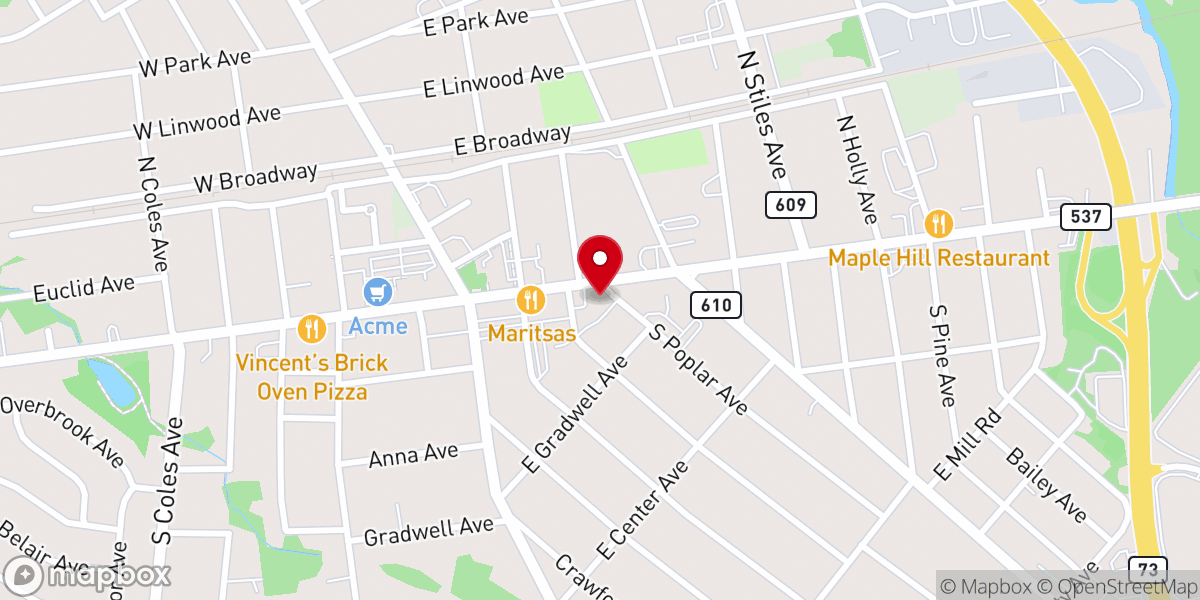 Map showing location of Immanuel Baptist Church
