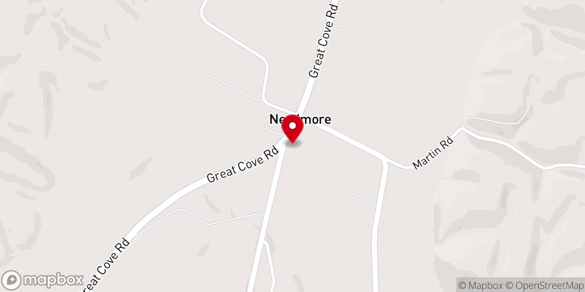 Map showing location of Needmore Seventh-day Adventist Church