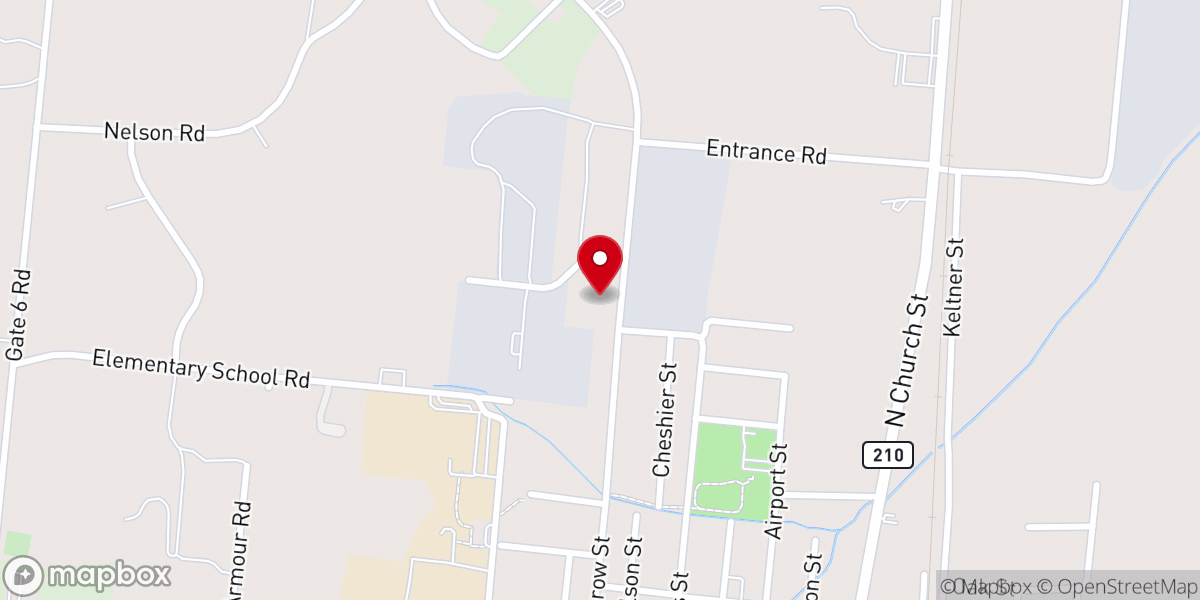 Map showing location of Halls Westside Baptist Church
