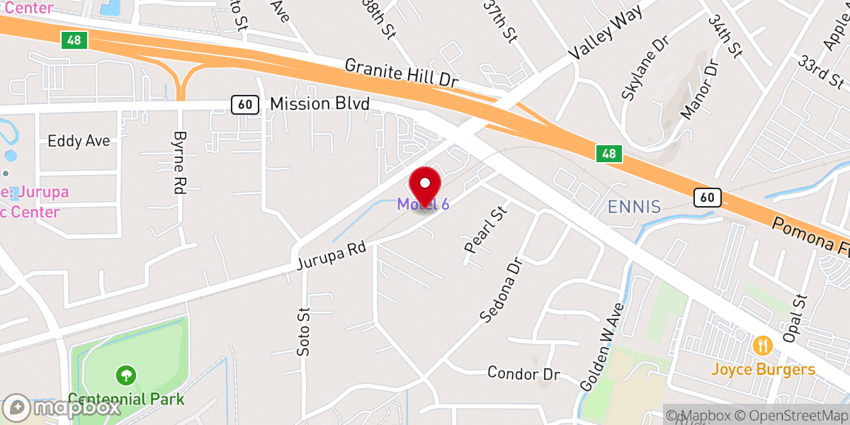 Map showing location of Glen Avon Church of Christ