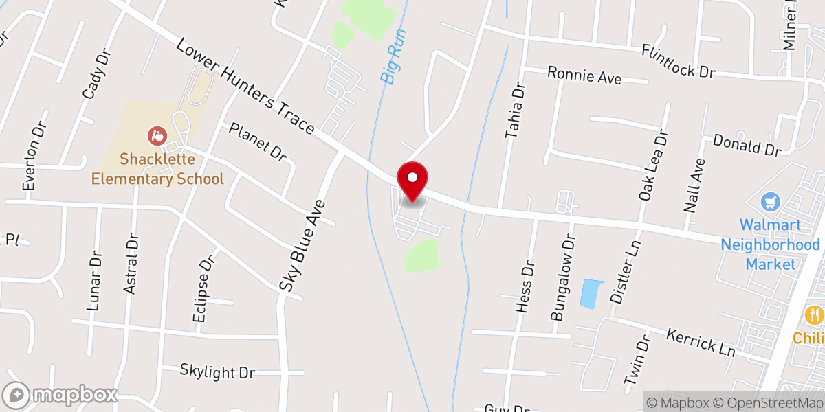 Map showing location of Ormsby Heights Church