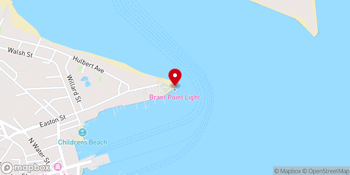 Map showing location of Brant Point Lighthouse