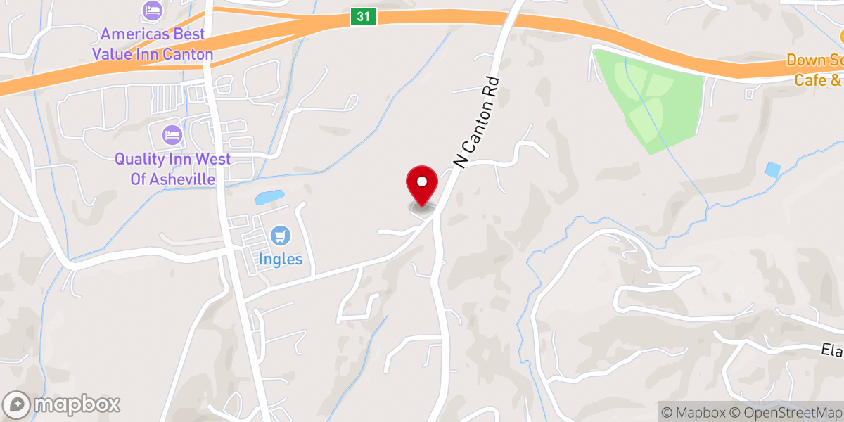 Map showing location of North Canton Church