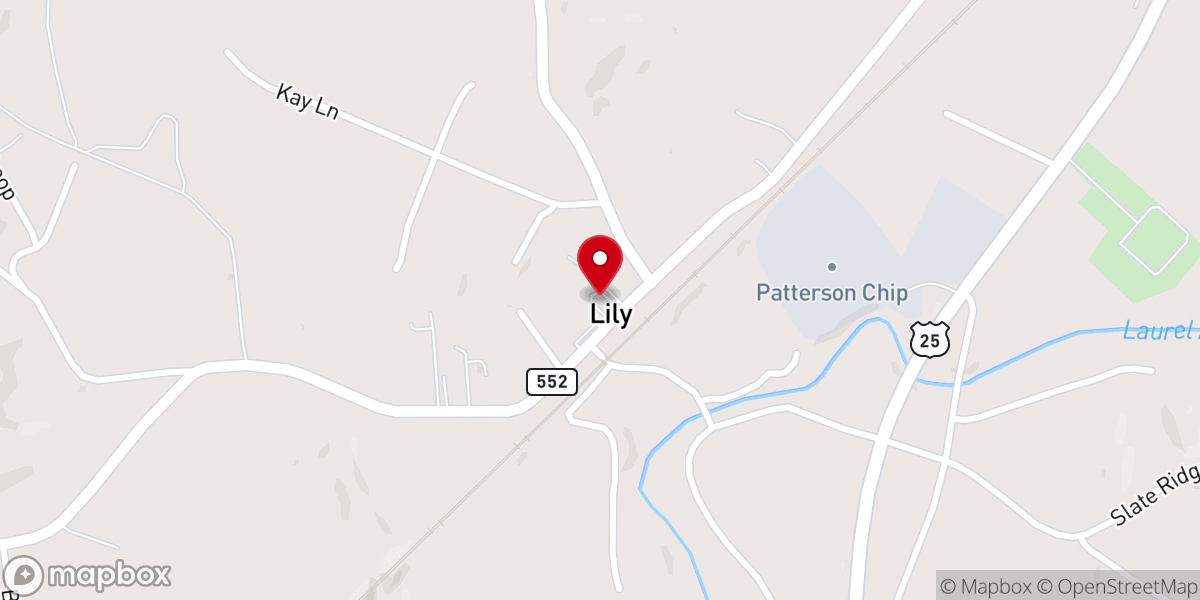Map showing location of Lily Church Of Christ