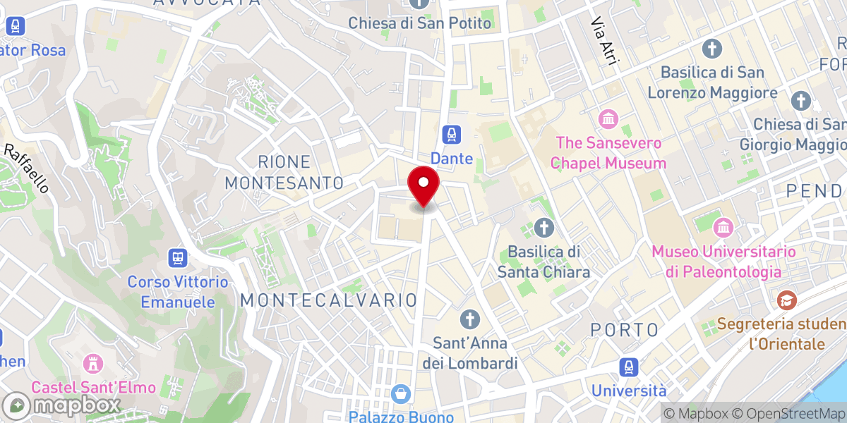 Map showing location of Basilica dello Spirito Santo
