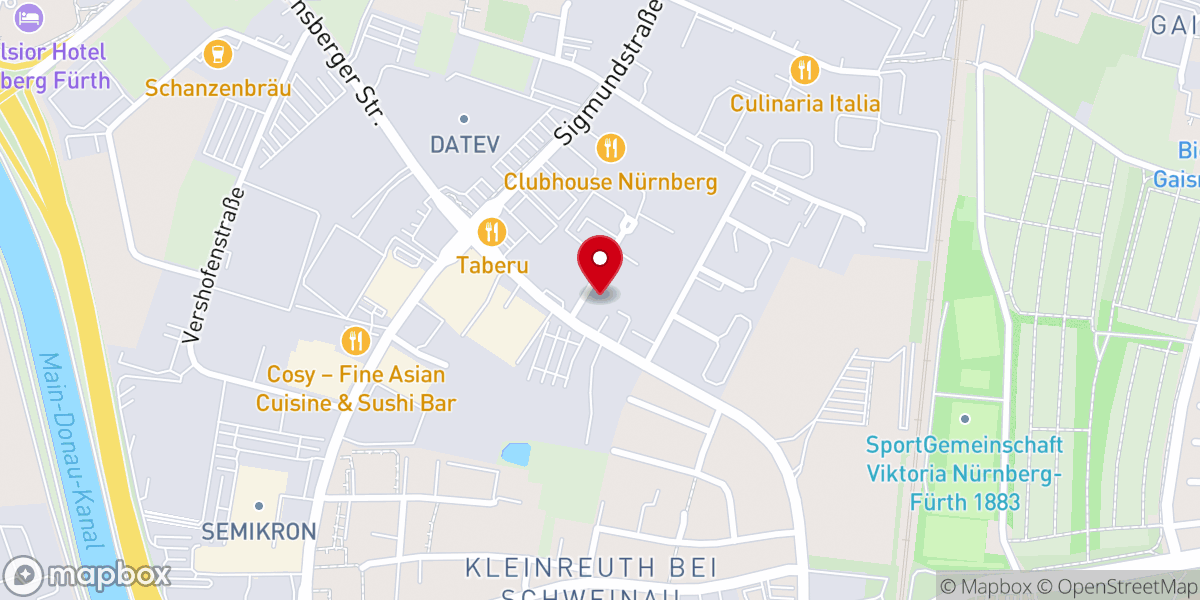 Map showing location of Biserica Penticostală Muntele Sionului Nürnberg