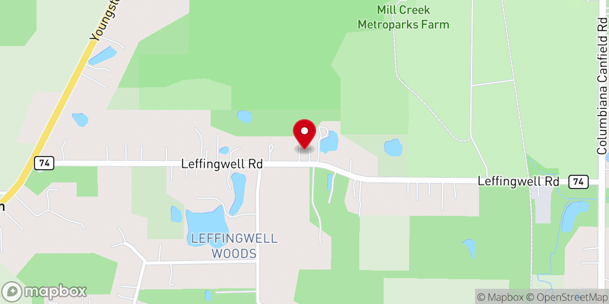 Map showing location of Mill Creek Mennonite Church