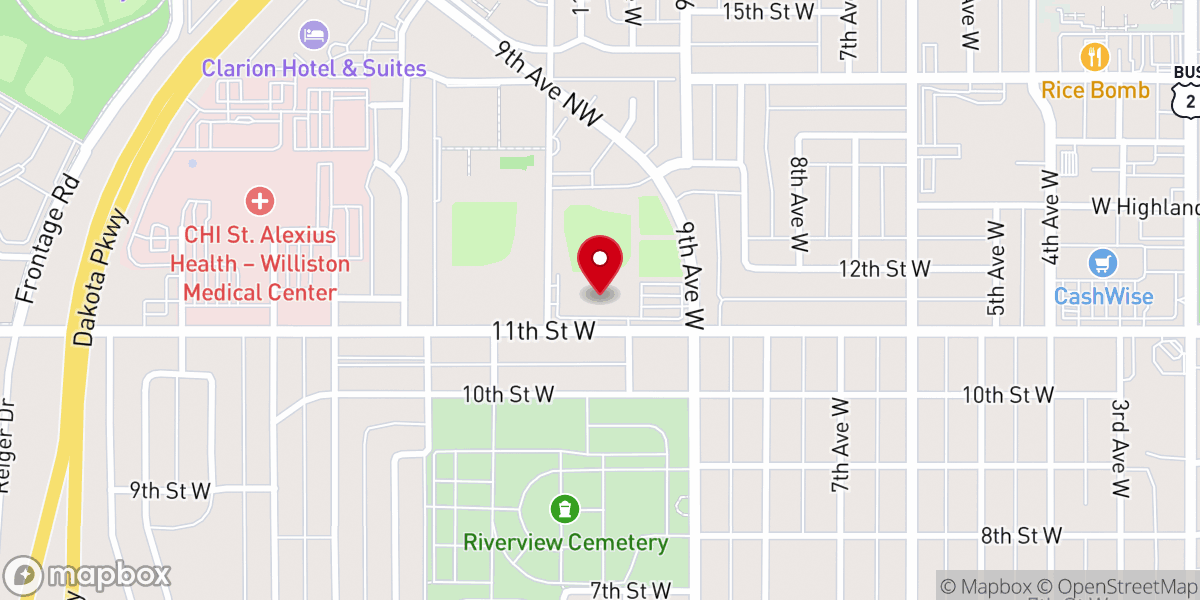 Map showing location of United Community Parrish