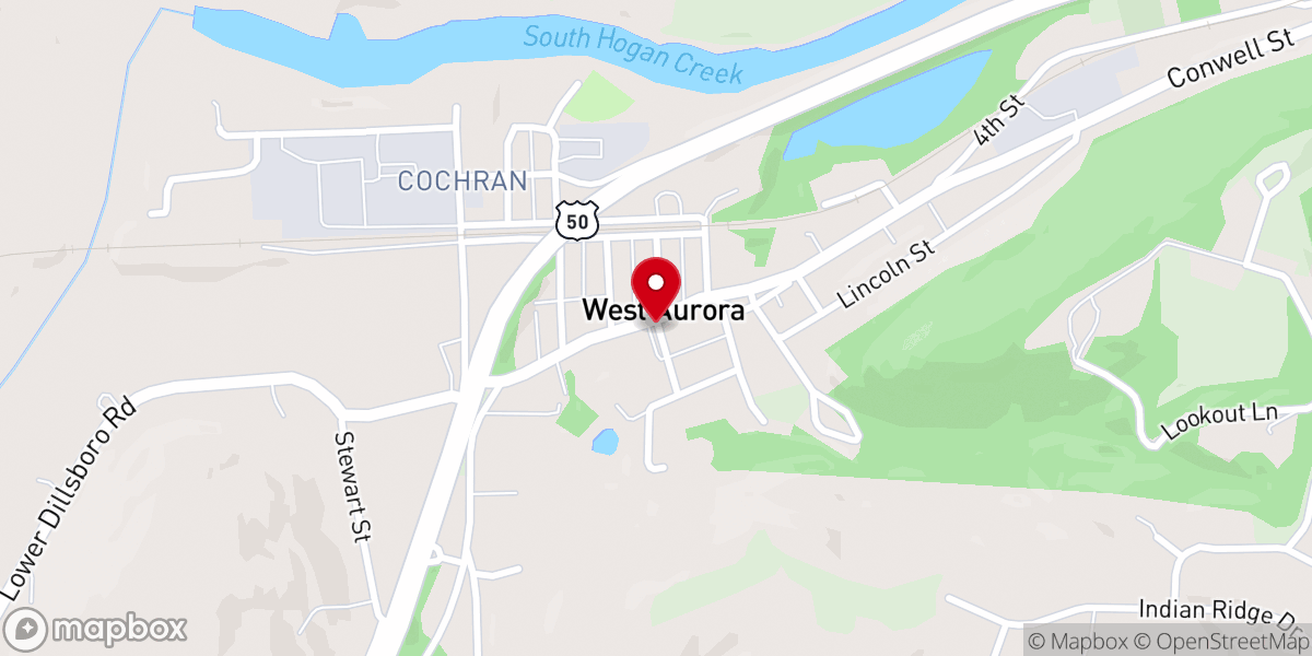 Map showing location of Hosanna Assembly of God