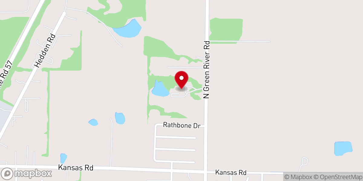 Map showing location of NorthWoods Church
