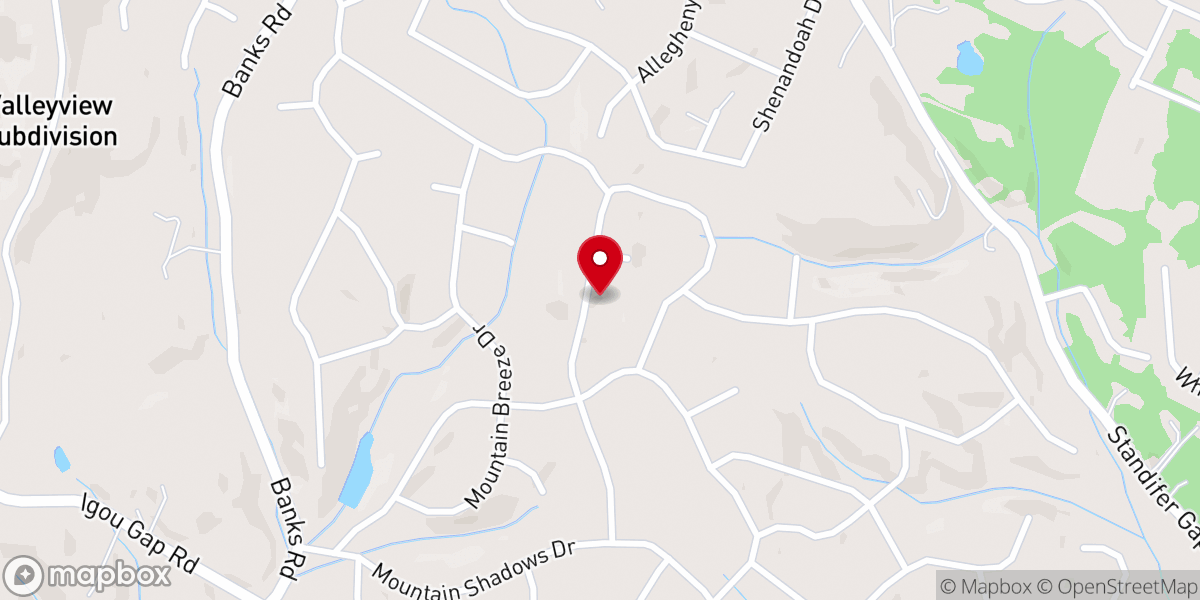 Map showing location of La Red