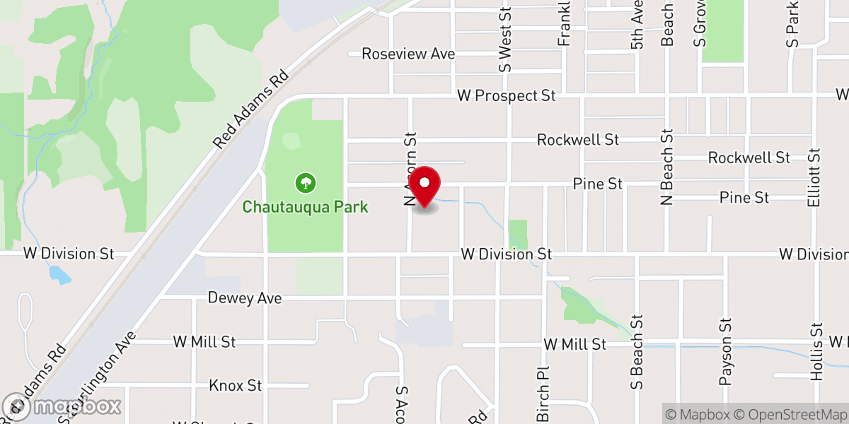 Map showing location of Bethel Church of God