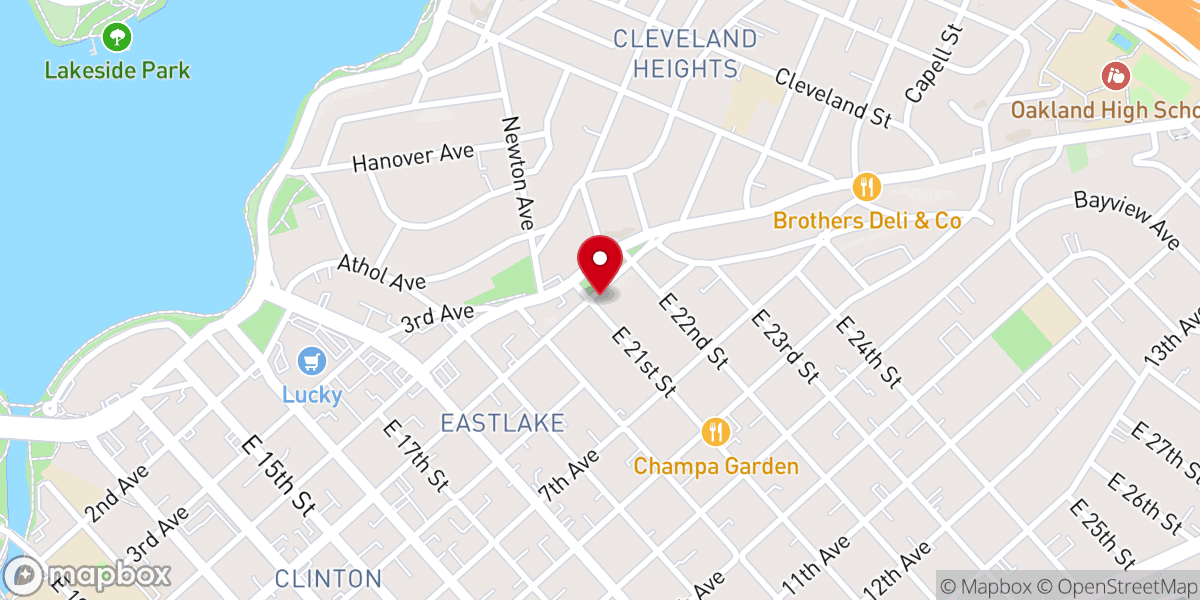 Map showing location of Church of All Faiths