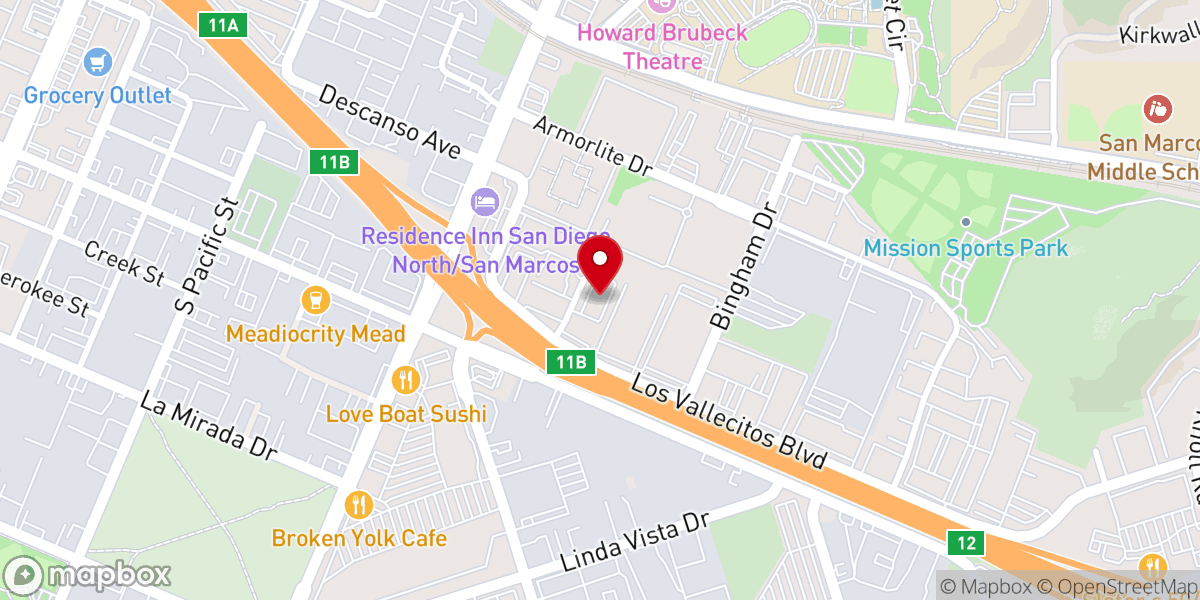 Map showing location of Lugar De Encuentro San Marcos