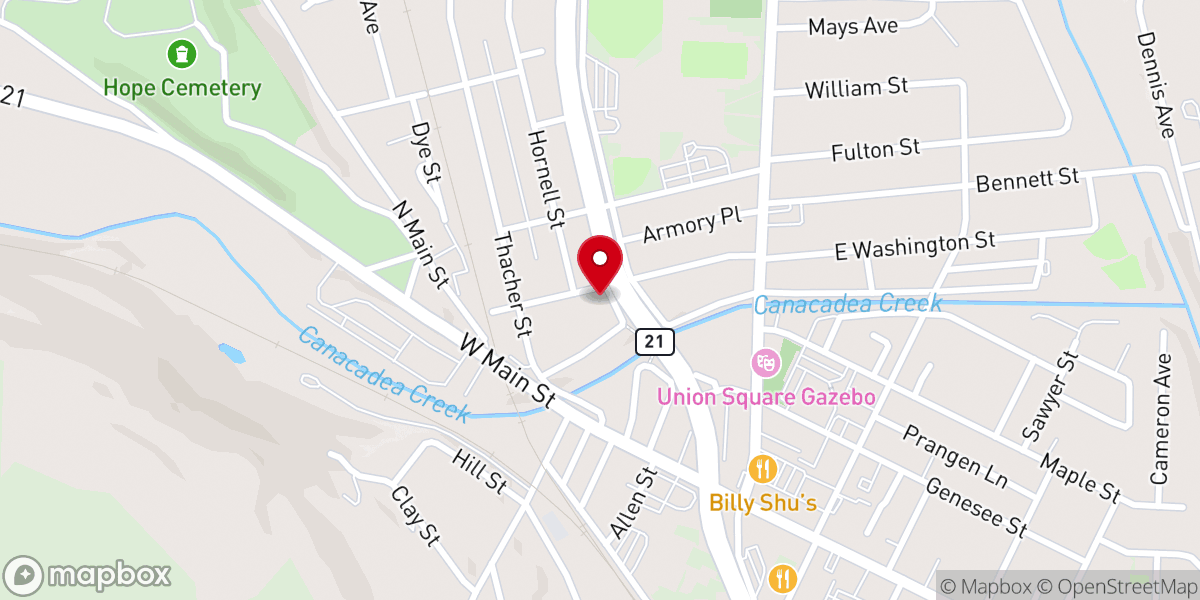 Map showing location of Free Methodist Church