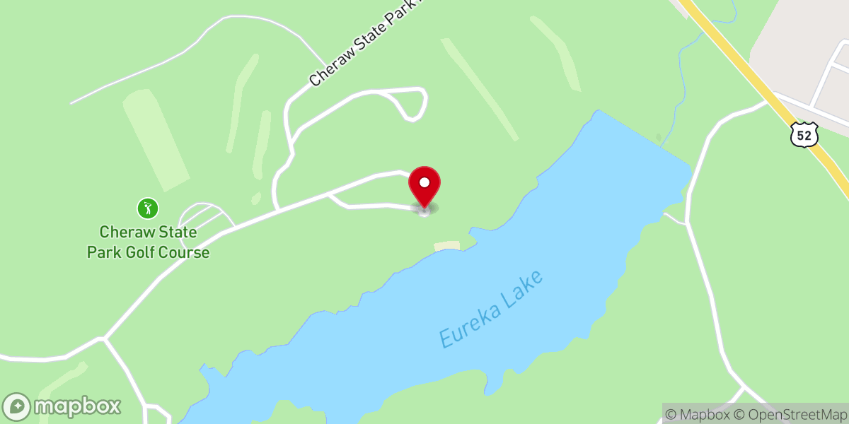 Map showing location of Cheraw State Park
