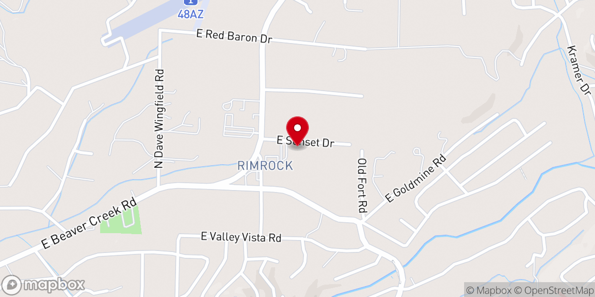 Map showing location of Beaver Creek Baptist Church