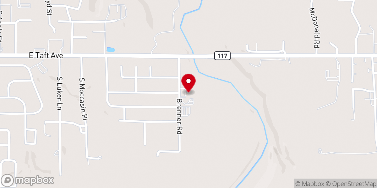 Map showing location of Sapulpa Bible Church